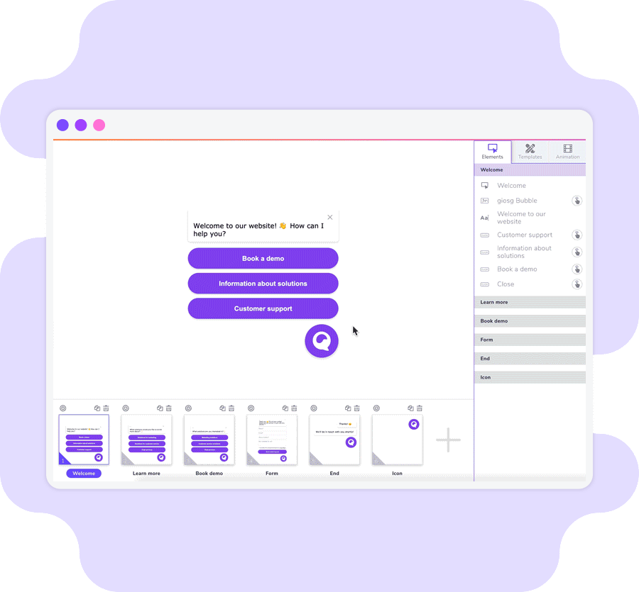 Customised button bot tool 